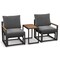Costway 3 PCS Patio Furniture Set with Soft Cushions Aluminum Frame Weatherproof Outdoor